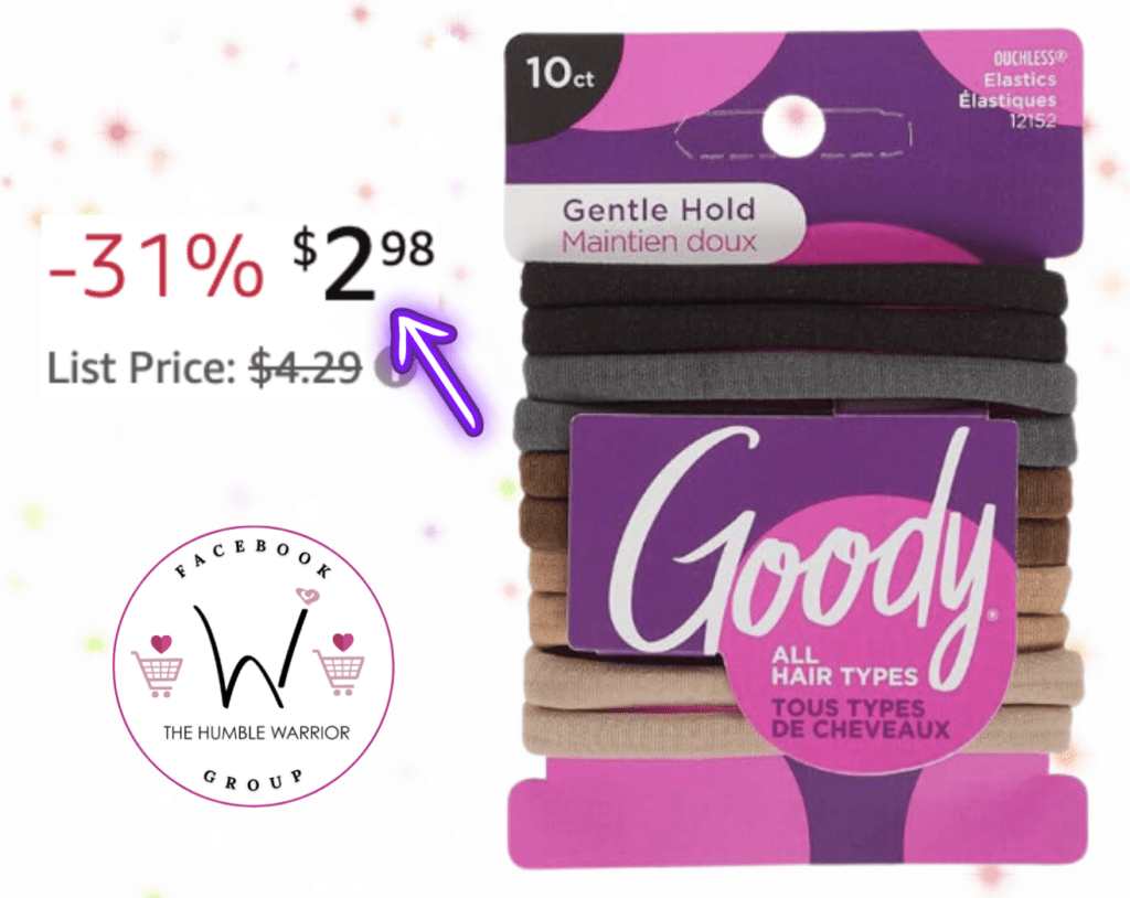 10-ct Goody Ouchless Sweat and Stretch Elastics!
